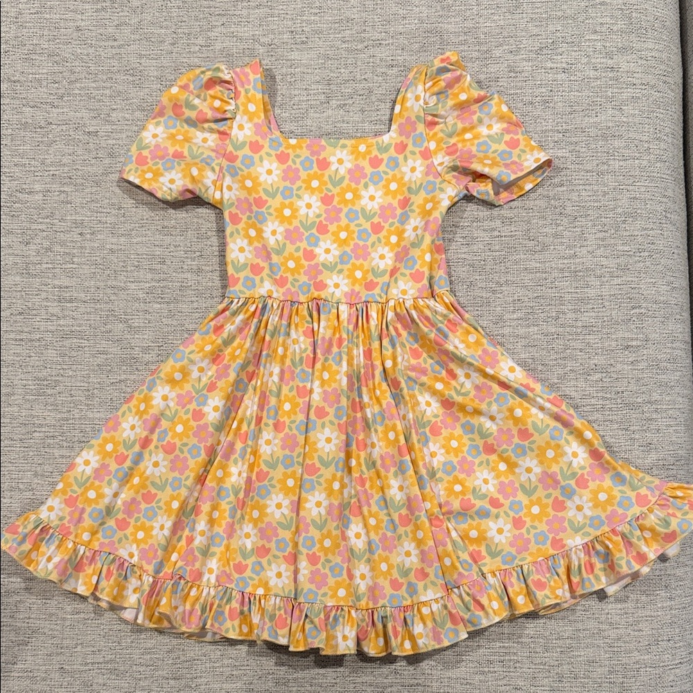 Little Stocking Co. Sunshine Floral Mod Twirl Dress